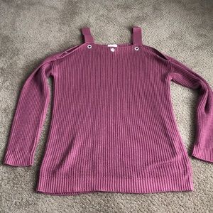 Cut Out Shoulder Sweater